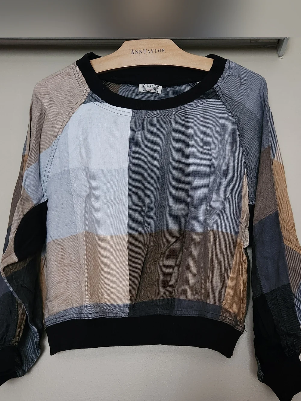 Free People Sugar Cookie Flannel Pullover -NEUTRAL COMBO -XS **NEW